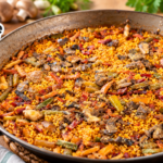 Arroz con secreto ibérico, setas, ajos tiernos y foie